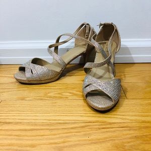 Delicacy Gold Jeweled Heels